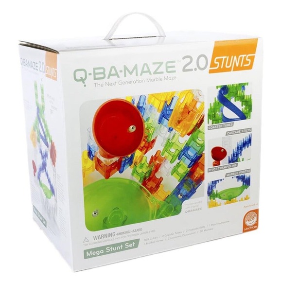 Q-BA-MAZE 2.0 Mega Stunts Set + Zoom Stunt Set Marble Maze Complete Mindware - Picture 15 of 15
